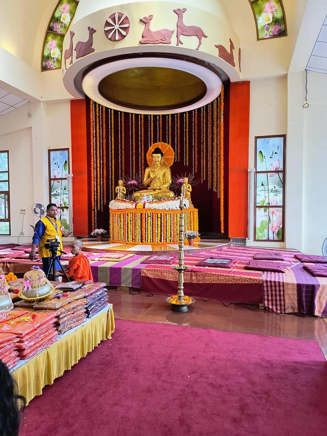 A vihara prepared for the ceremony